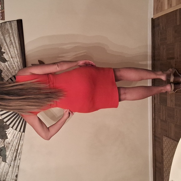 NWOT,Sleek & Sexy, Burnt Orange/Rust Midi Dress - Picture 3 of 12